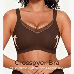 New Comfortable Seamless Underwire Bra NEW BROWN